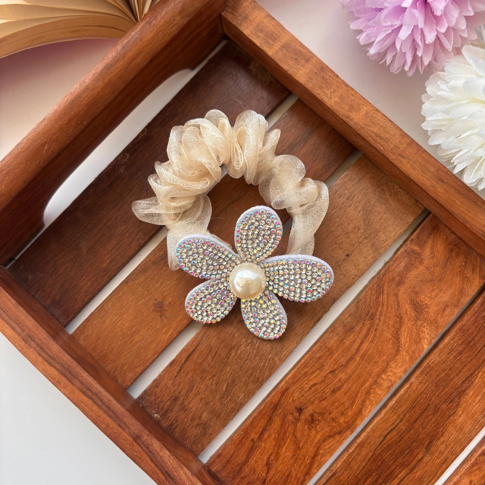 Sparkle Bloom Scrunchie