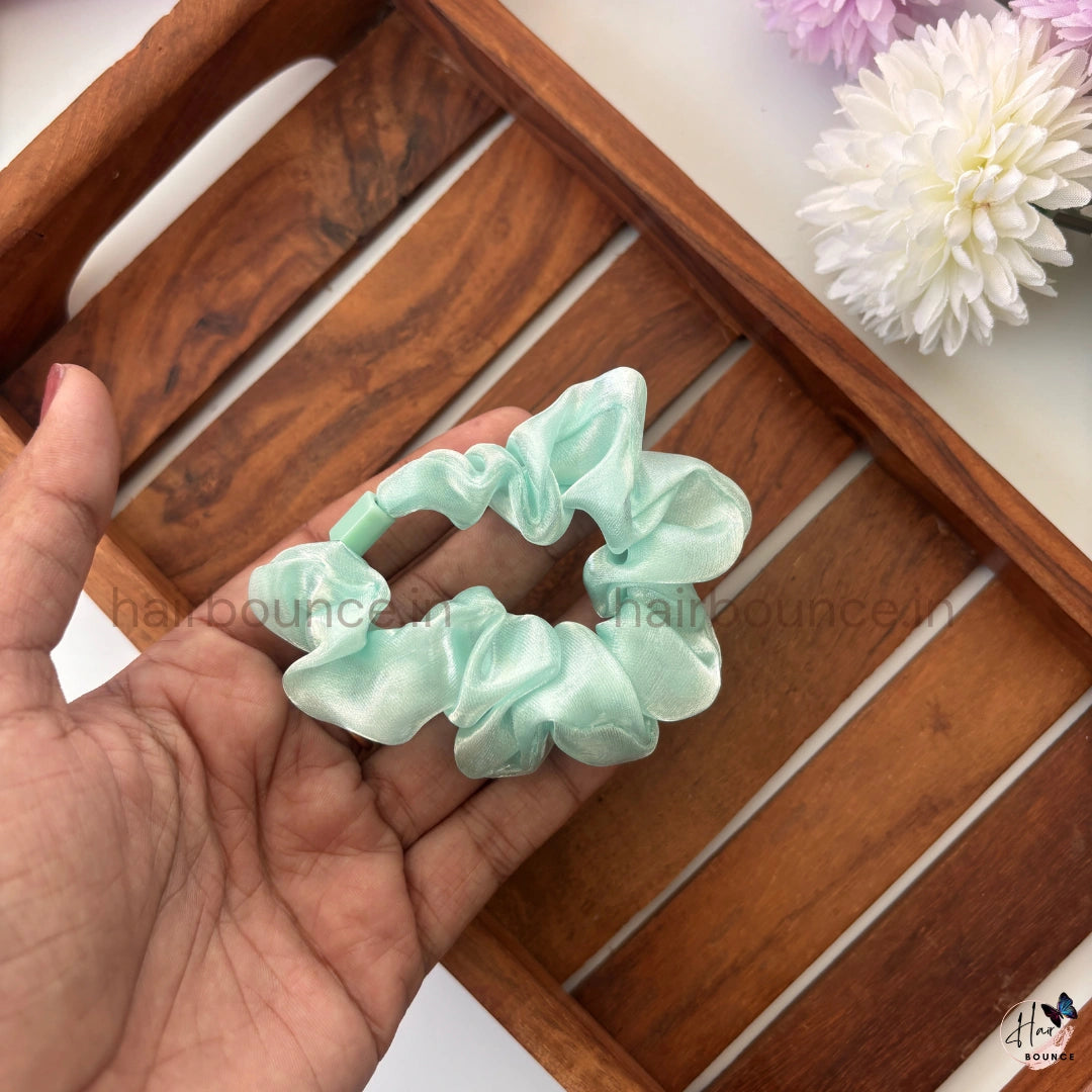 Sheer Organza Scrunchies – Soft Pastel Hair Ties