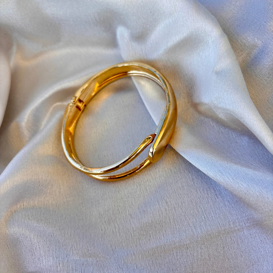 Golden Link Cuff Bracelet