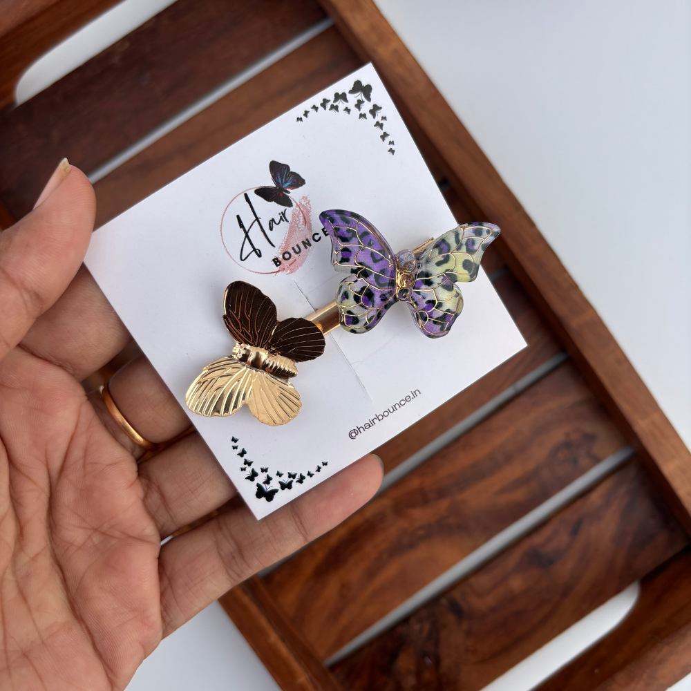 Twin Bloom Butterfly Clip