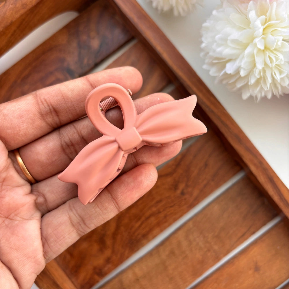π Pastel Bow Hair Claw β Medium