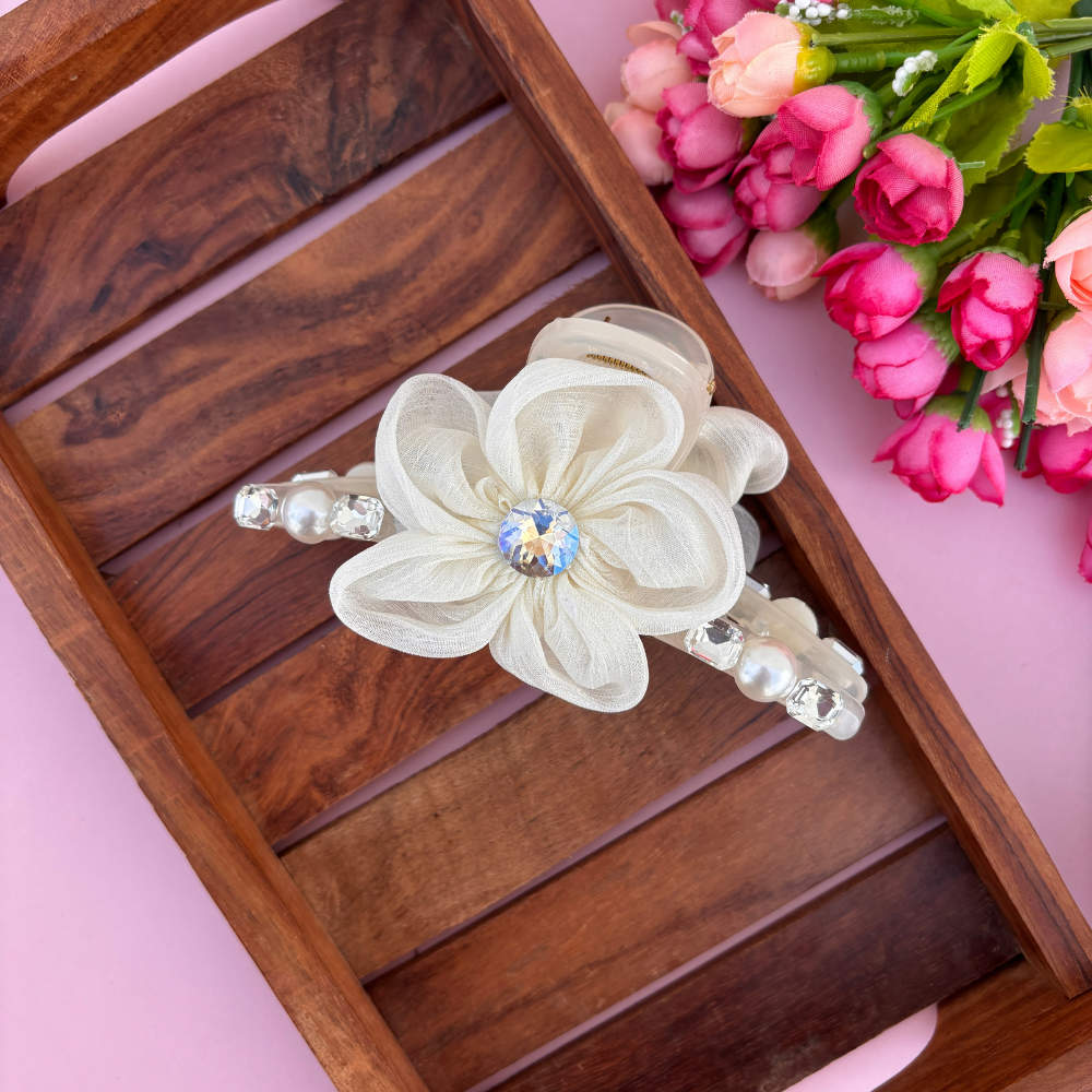 Stoned Flower Loop Hair Claw - Large