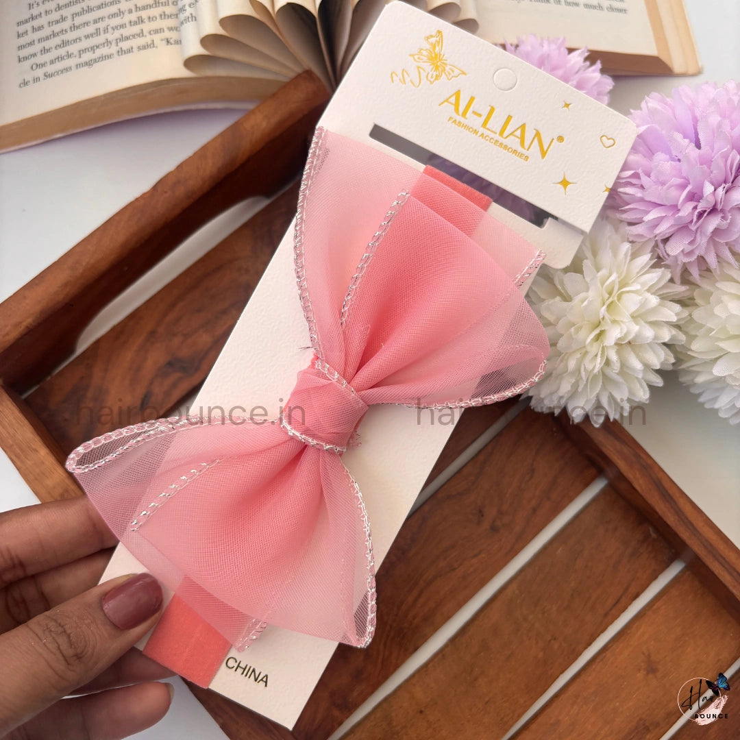 Elegant Sheer Bow Baby Headband