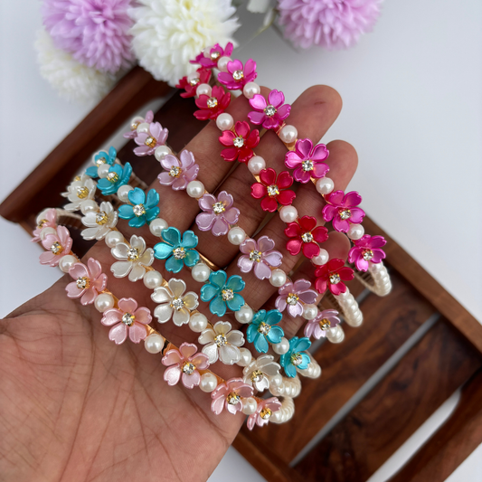 Pearl Blossom Floral Hairband
