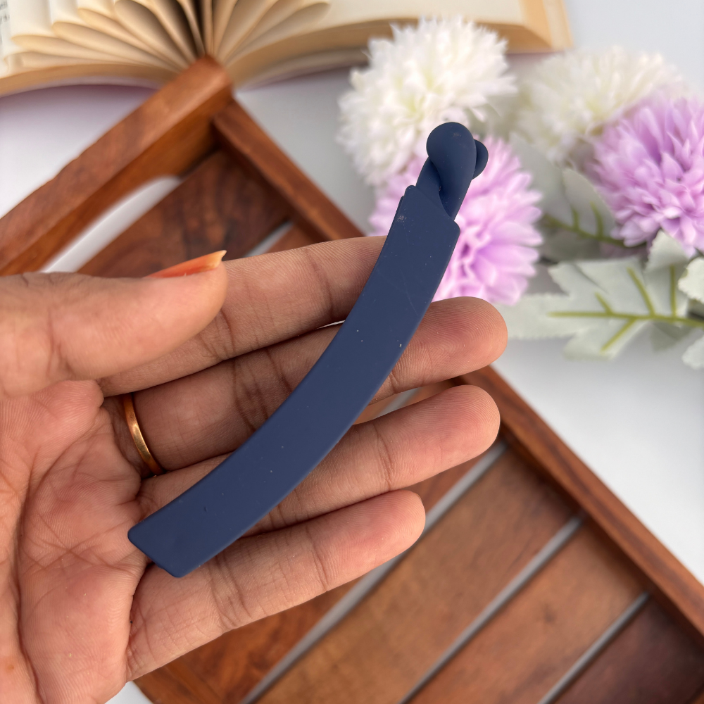 Colourful Square Banana Matte Finish Clip - Medium
