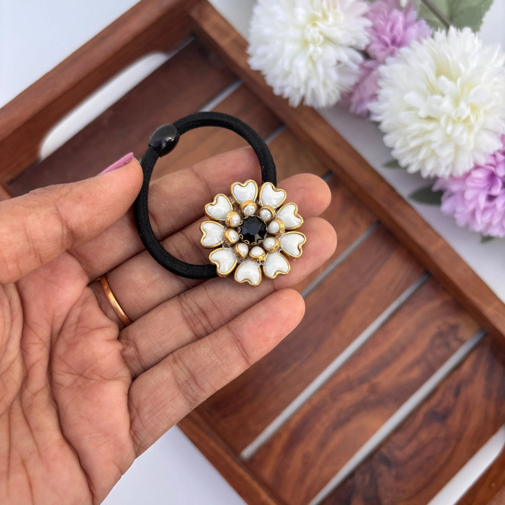 Midnight Bloom Hair Tie