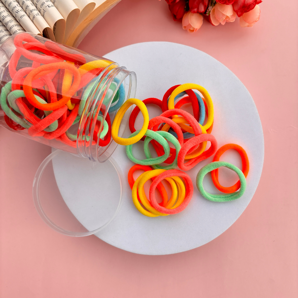 50 Pieces Colourful Rubber Band with Bottle