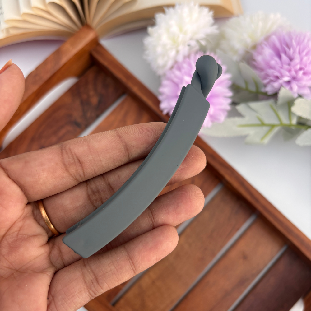 Colourful Square Banana Matte Finish Clip - Medium