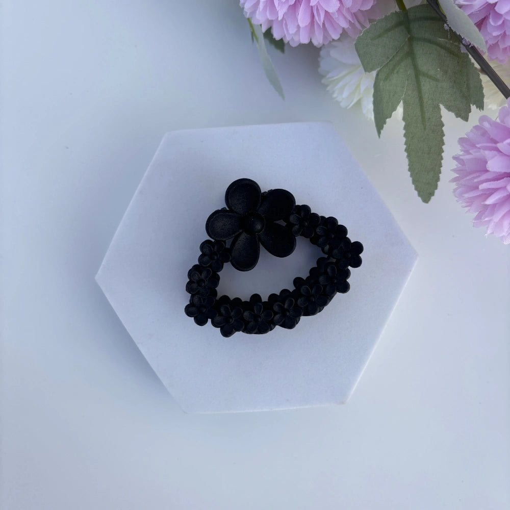 Oval Flower Hair Claw - Medium