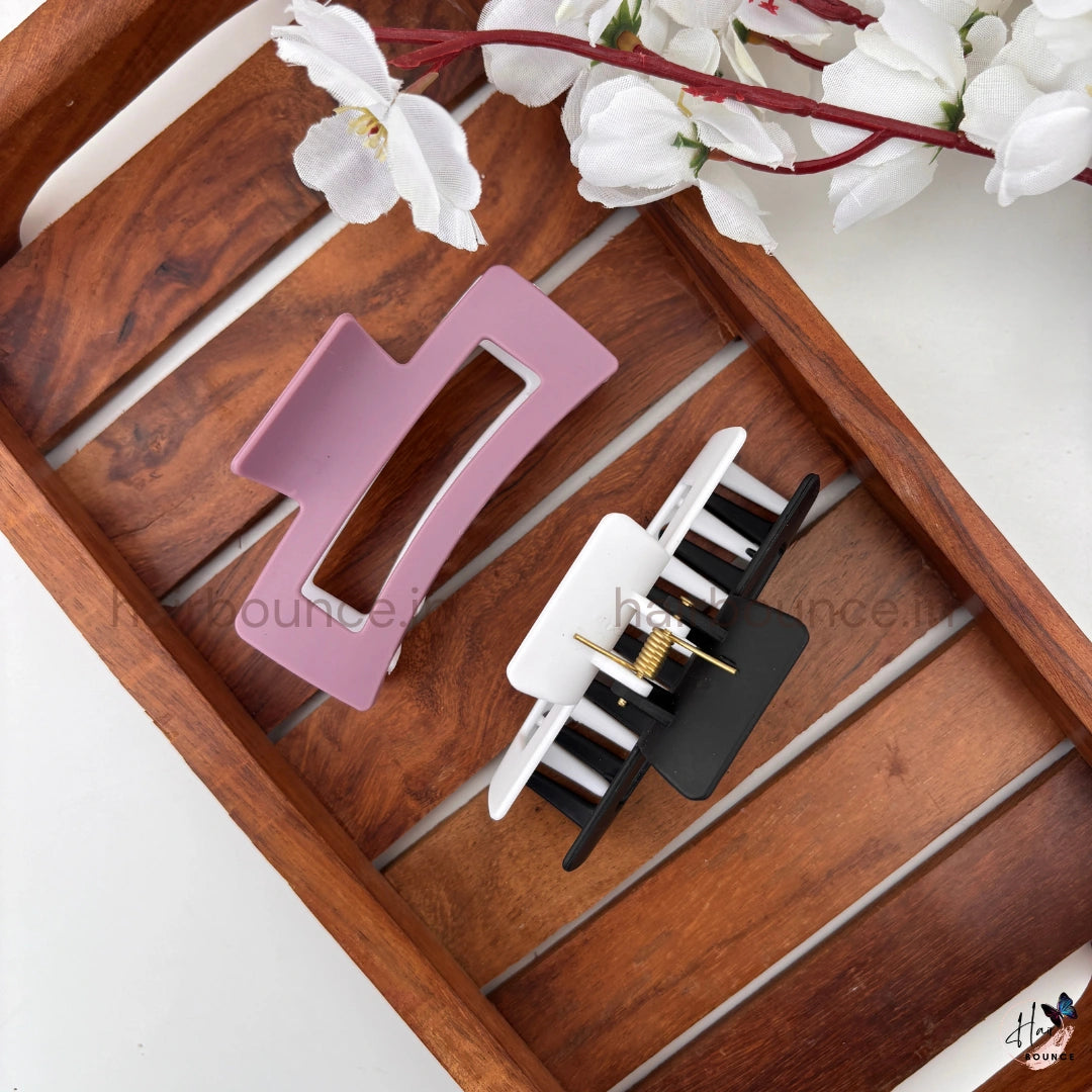 Dual Colour Rectangle Hair Claw - Large