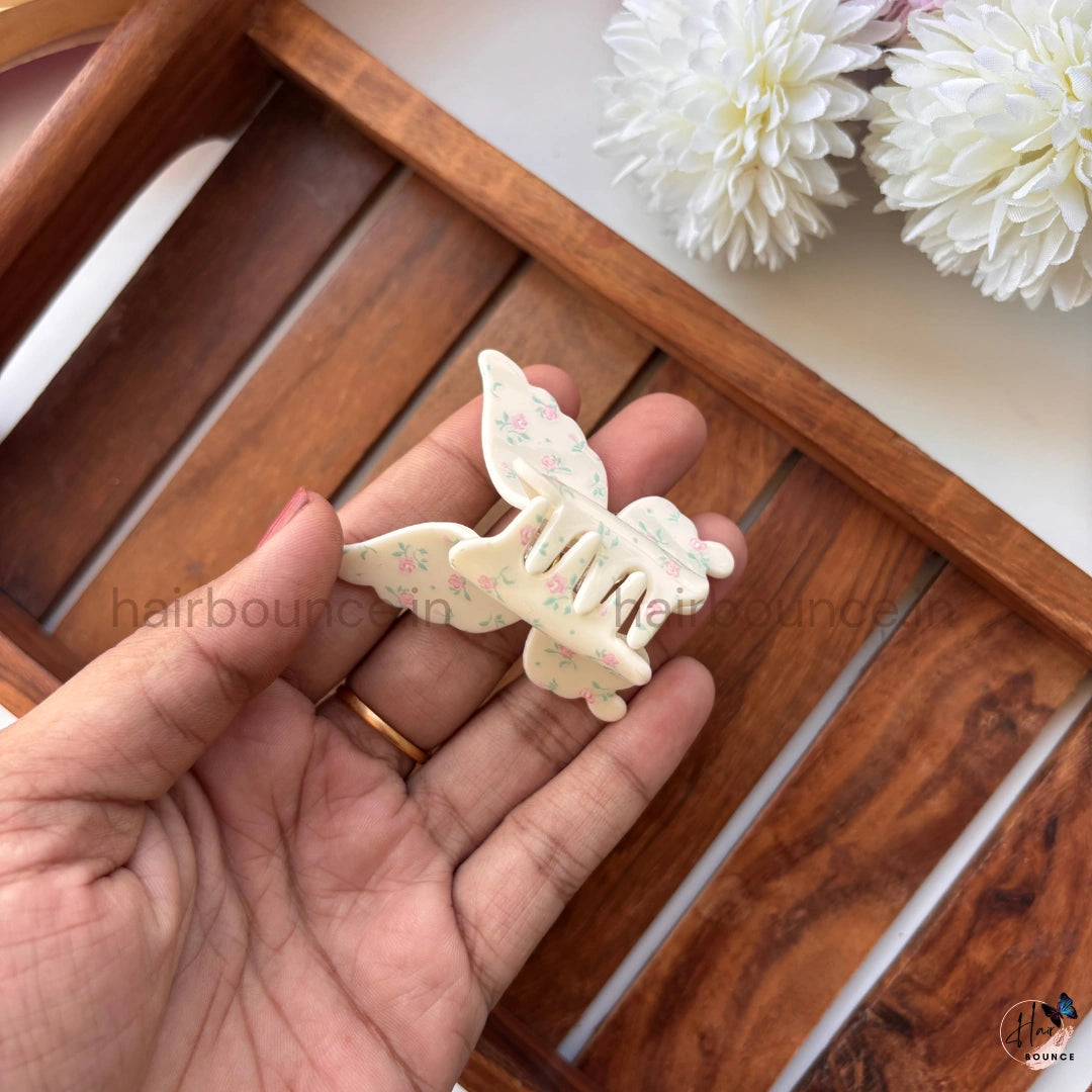 Pastel Butterfly Hair Claw – Medium