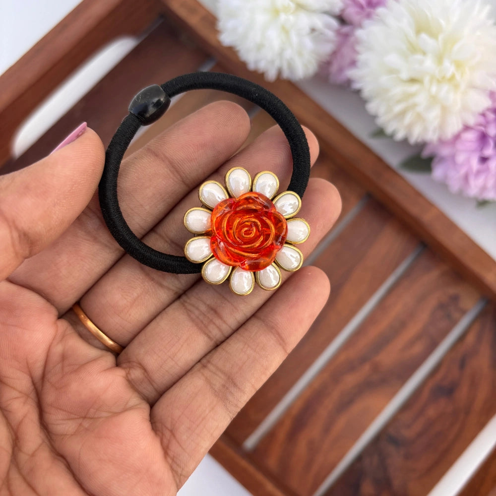 Sunset Rose Hair Tie