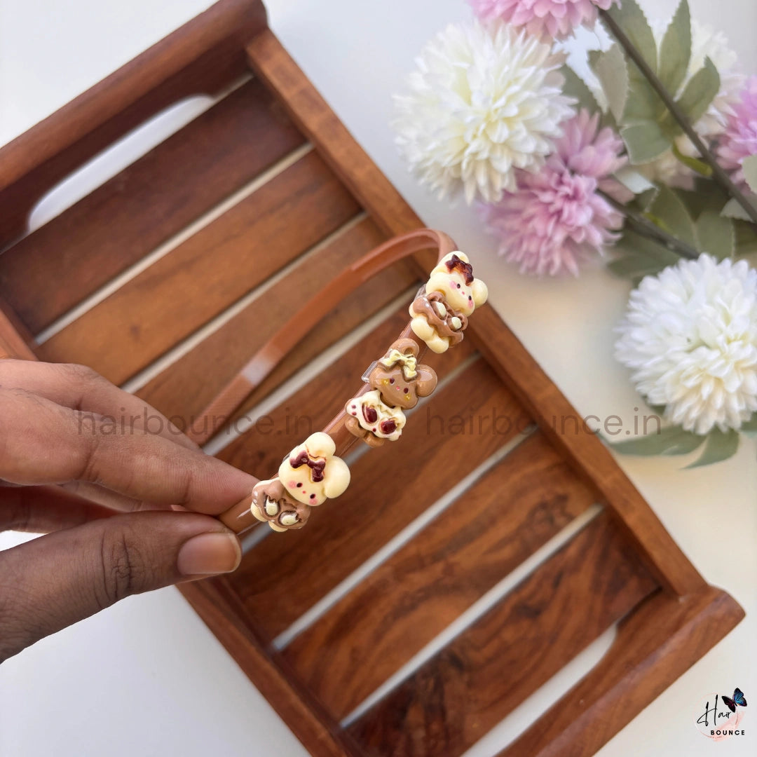 Teddy Charm Hairband – Dual Tone Collection