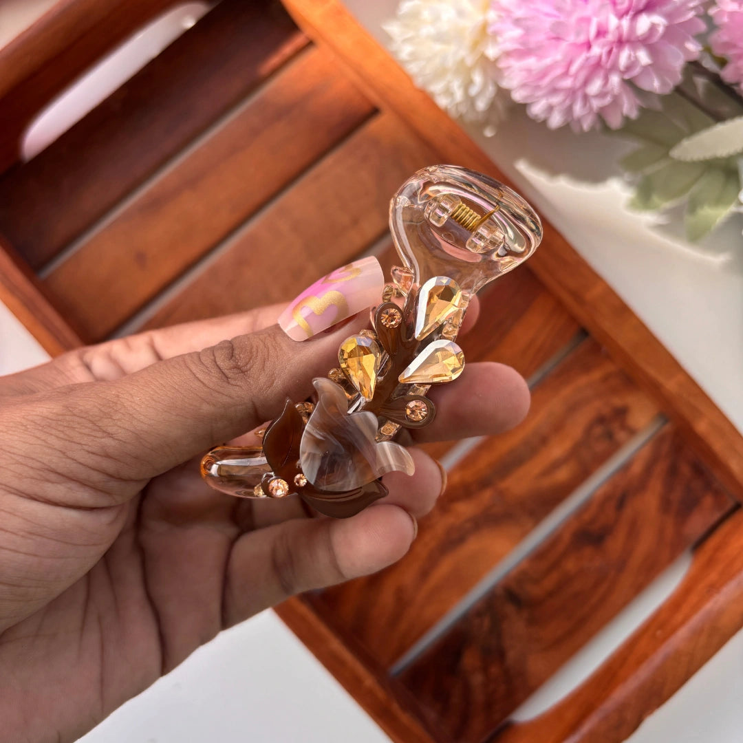 Bofeini Sparkle Petal Banana Clip – Medium