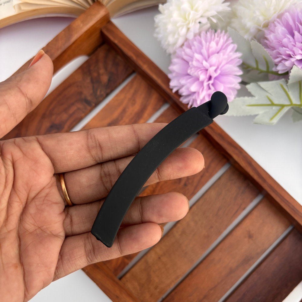 Colourful Square Banana Matte Finish Clip - Medium