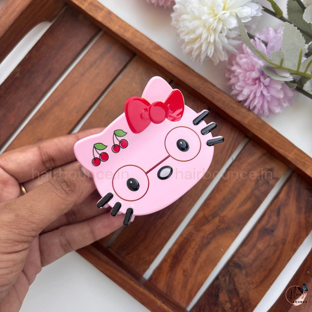 Cute Kitty Cartoon Hair Claw Clip – Large