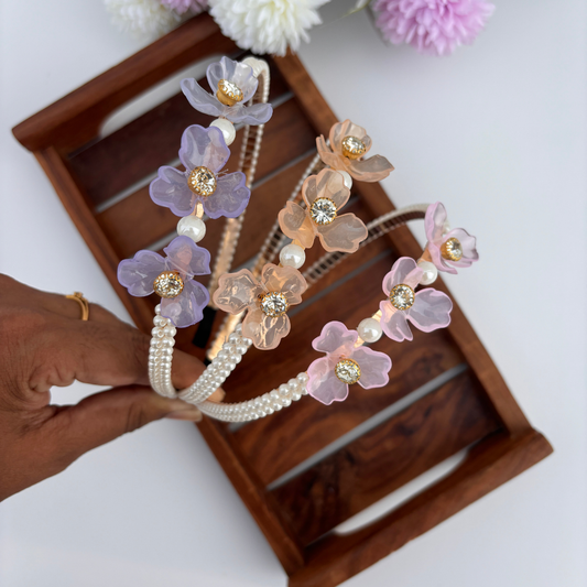 Crystal Bloom Pearl Hairband