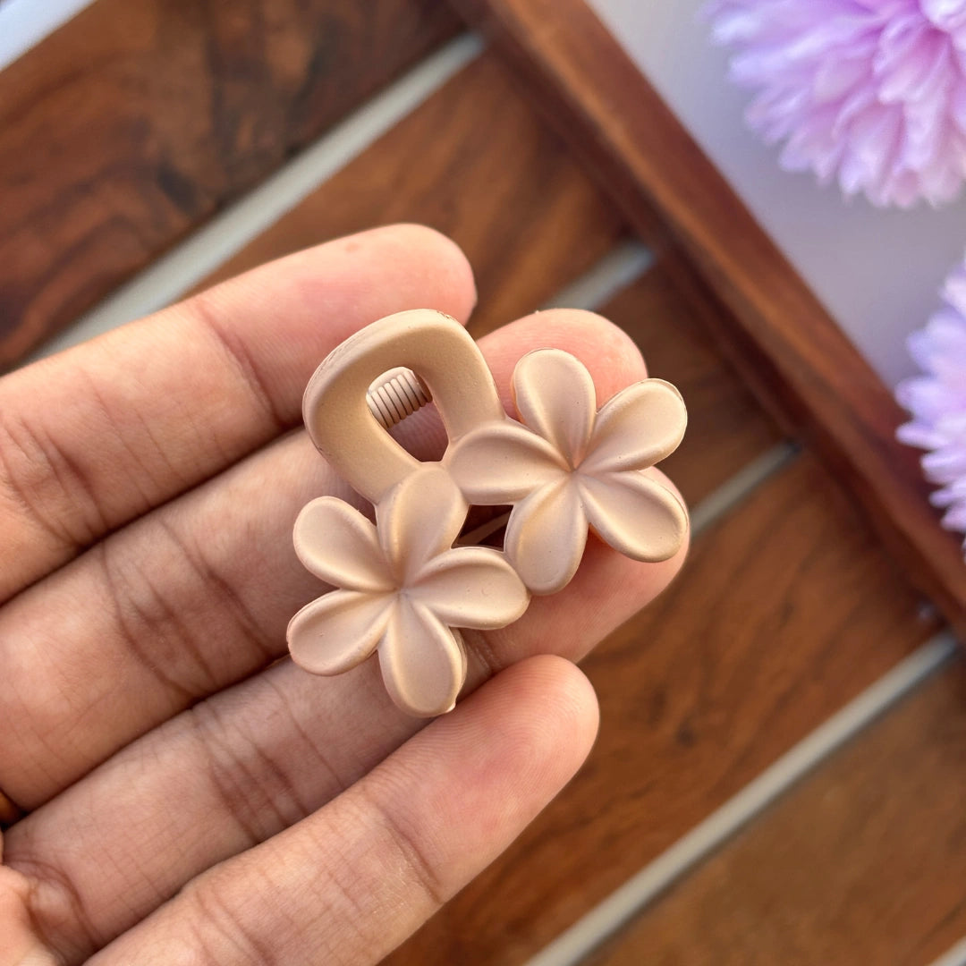 Mini Double Lilly Flower Hair Claw - Small