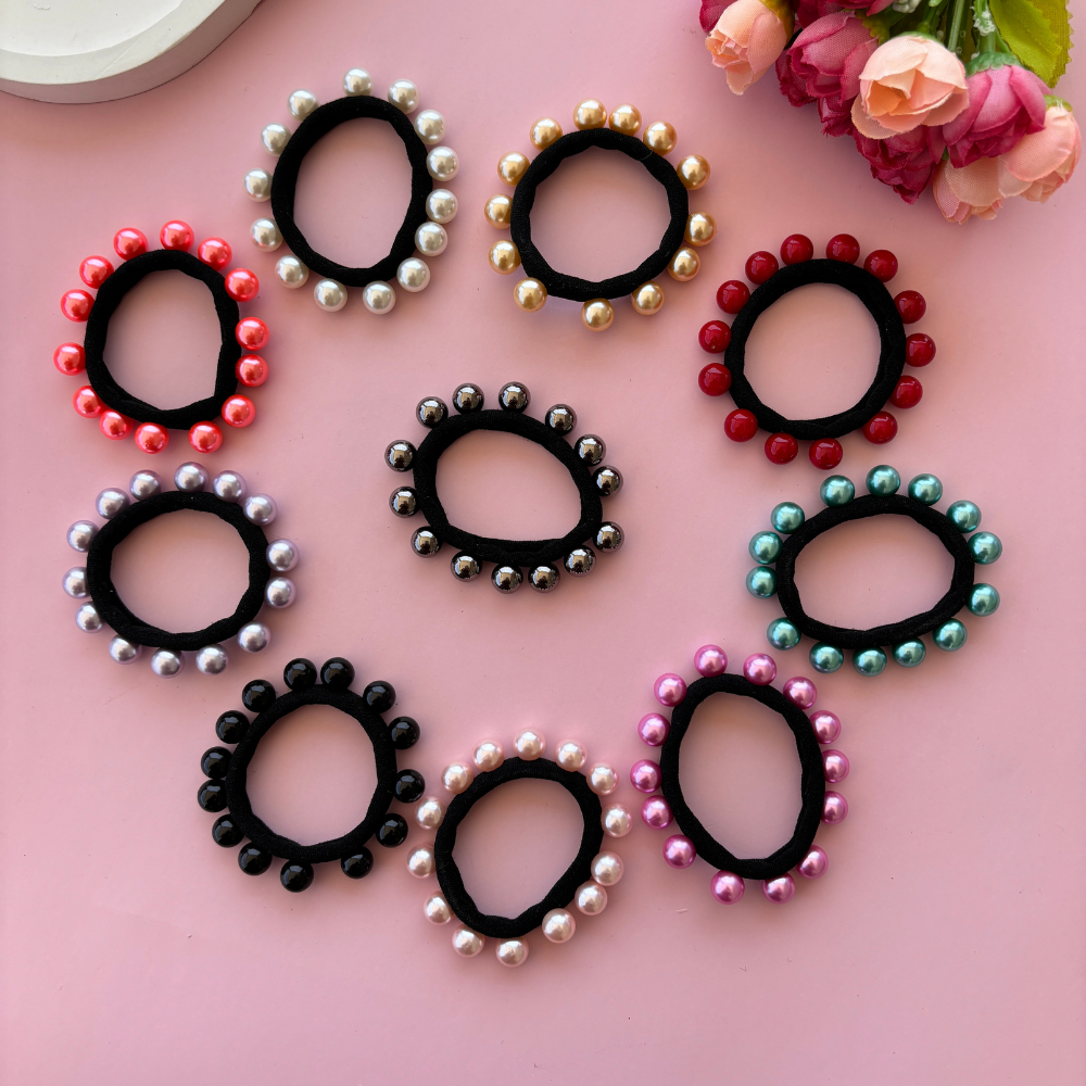 Colourful Pearl Rubber Band - Assorted Colour