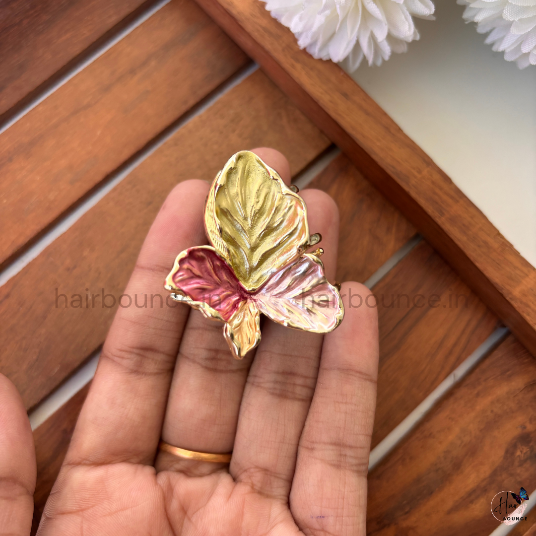 Iridescent Petal Butterfly Hair Claw – Medium