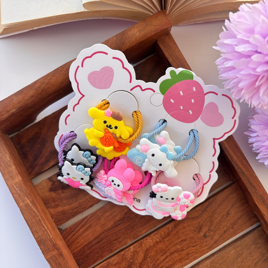 Cute Rubber Bands - Set of 5 Pairs