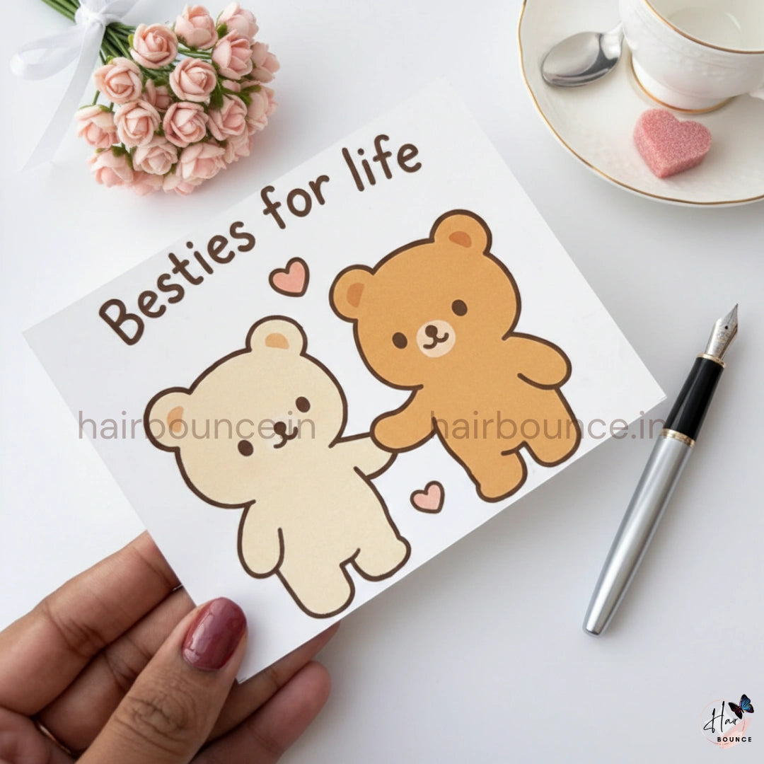 Besties Forever Teddy Card