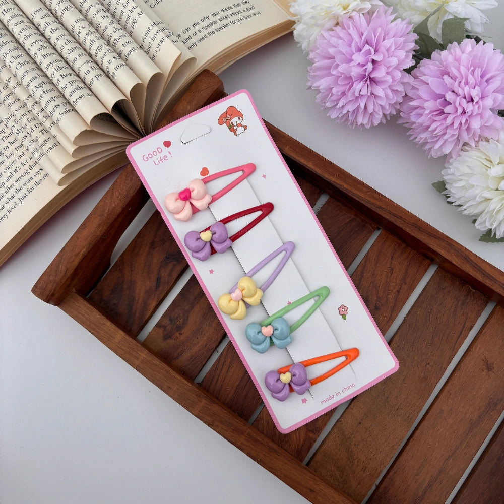 Colourful Bow Heart Tic Tac - Set of 5 / Assorted Colours