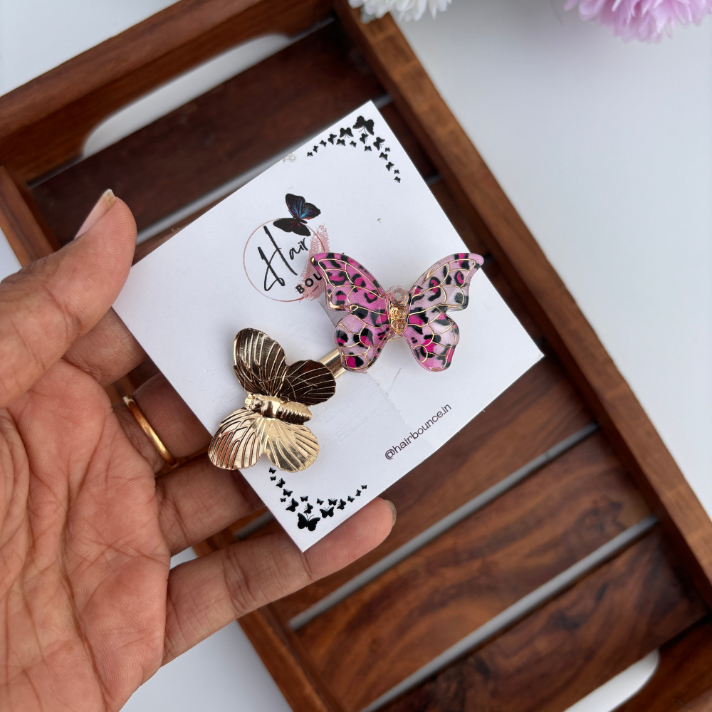 Twin Bloom Butterfly Clip