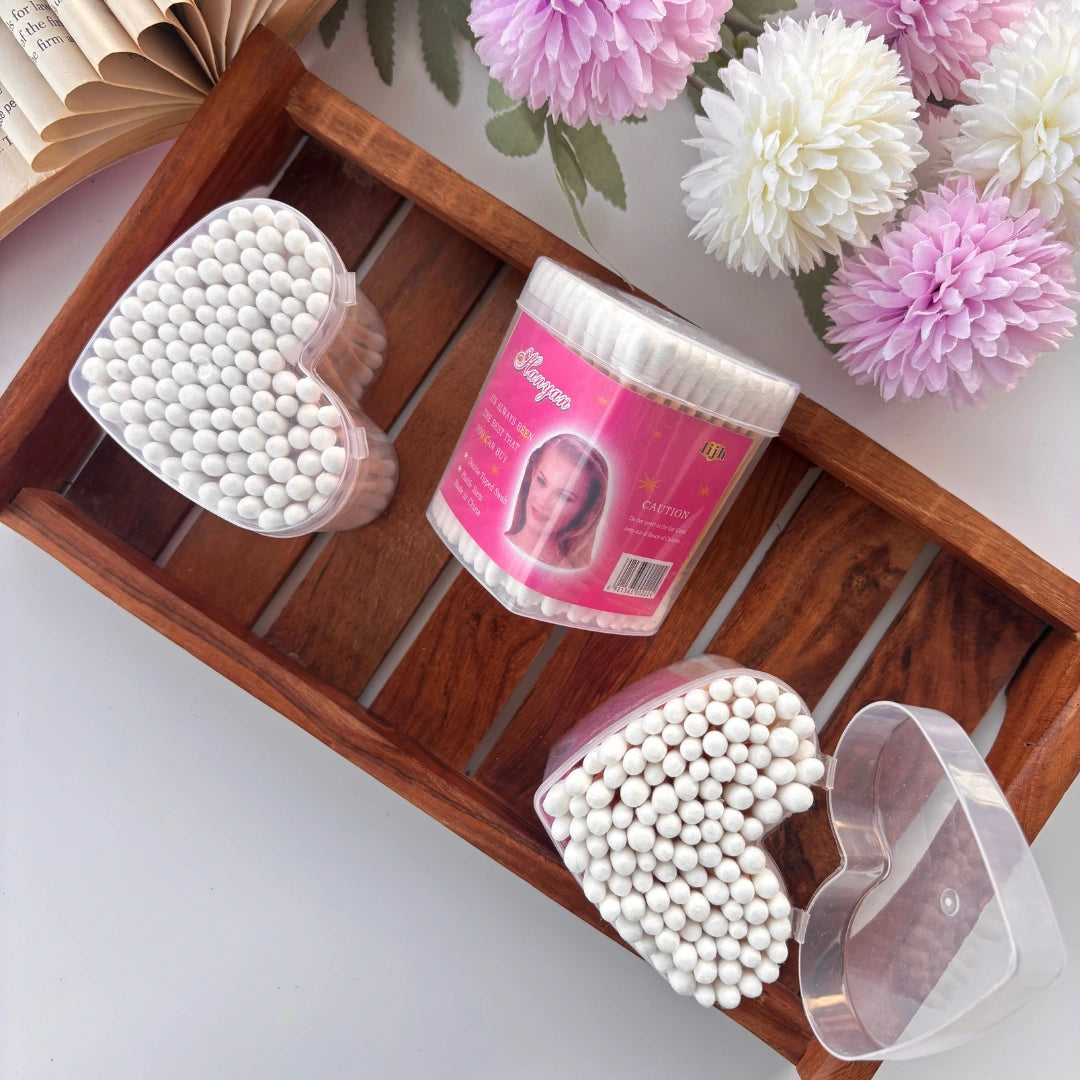 Cotton Buds – Heart Box & Jar Pack 💖✨