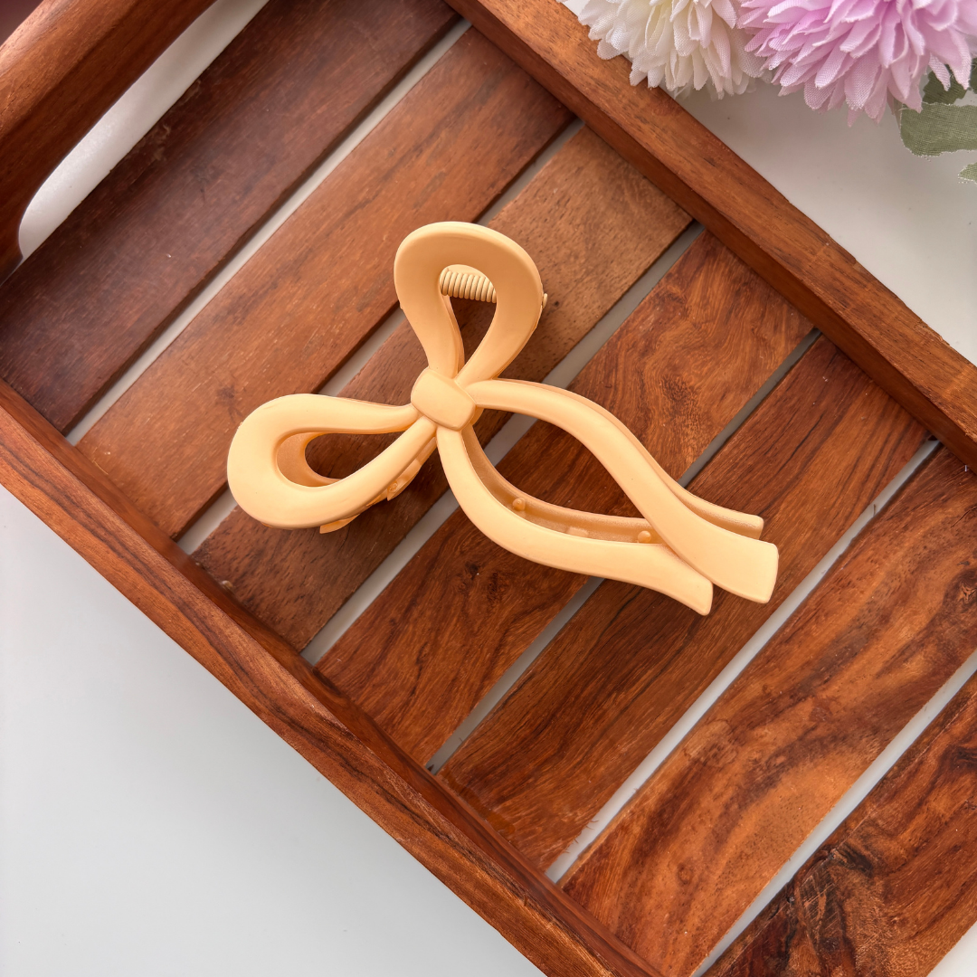 Colourful Matte Ribbon Hair Claw – Large