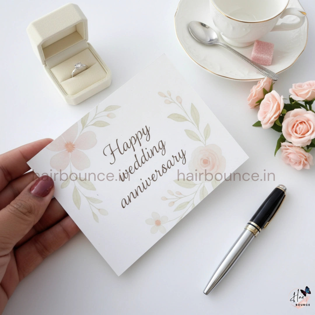 Elegant Floral Anniversary Card