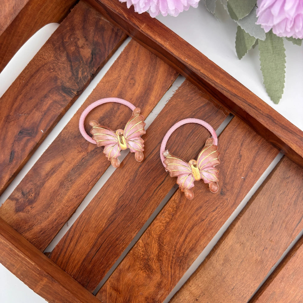 Beaded Glow Butterfly Rubber Bands