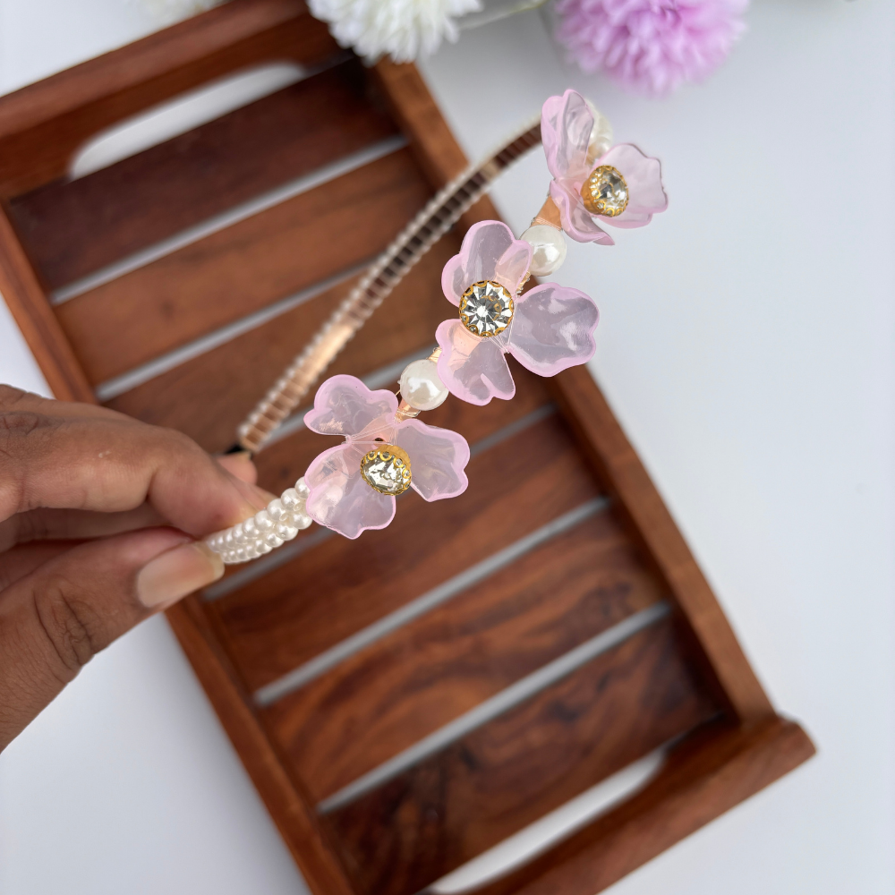 Crystal Bloom Pearl Hairband