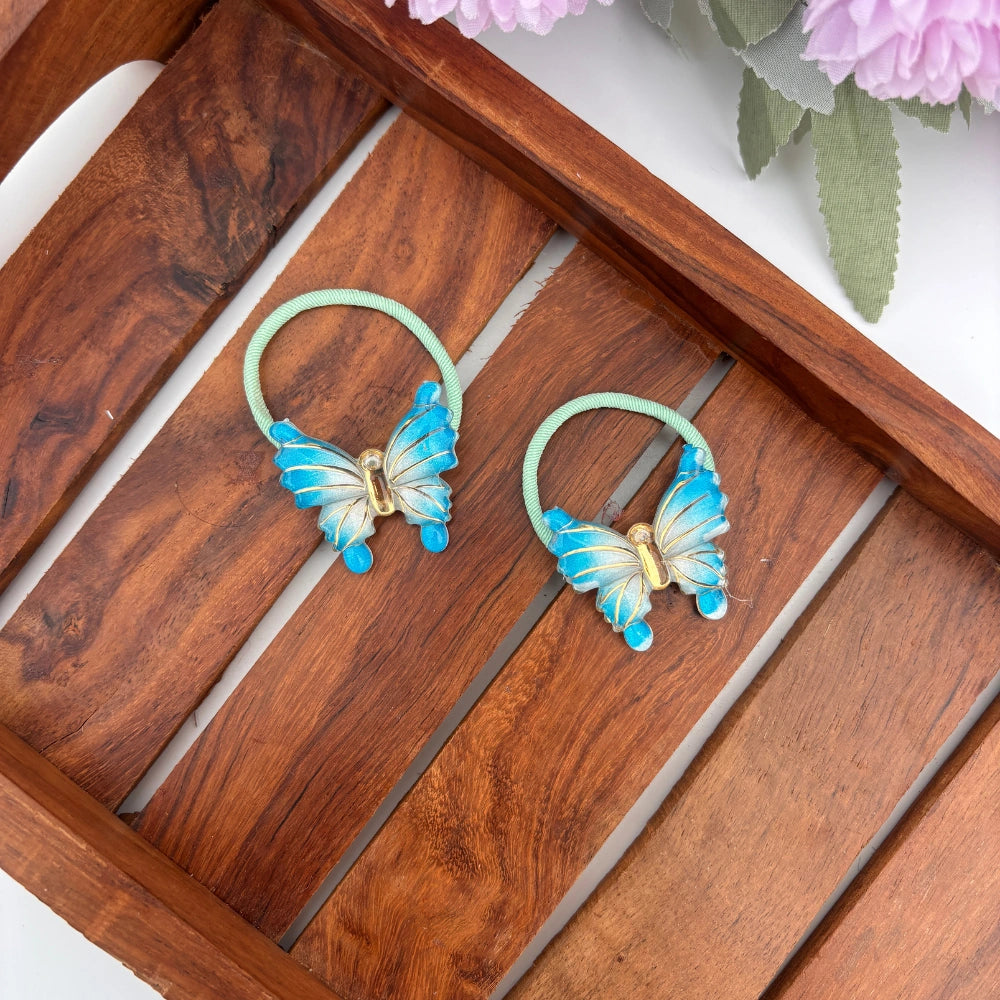 Beaded Glow Butterfly Rubber Bands
