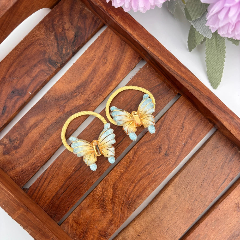 Beaded Glow Butterfly Rubber Bands