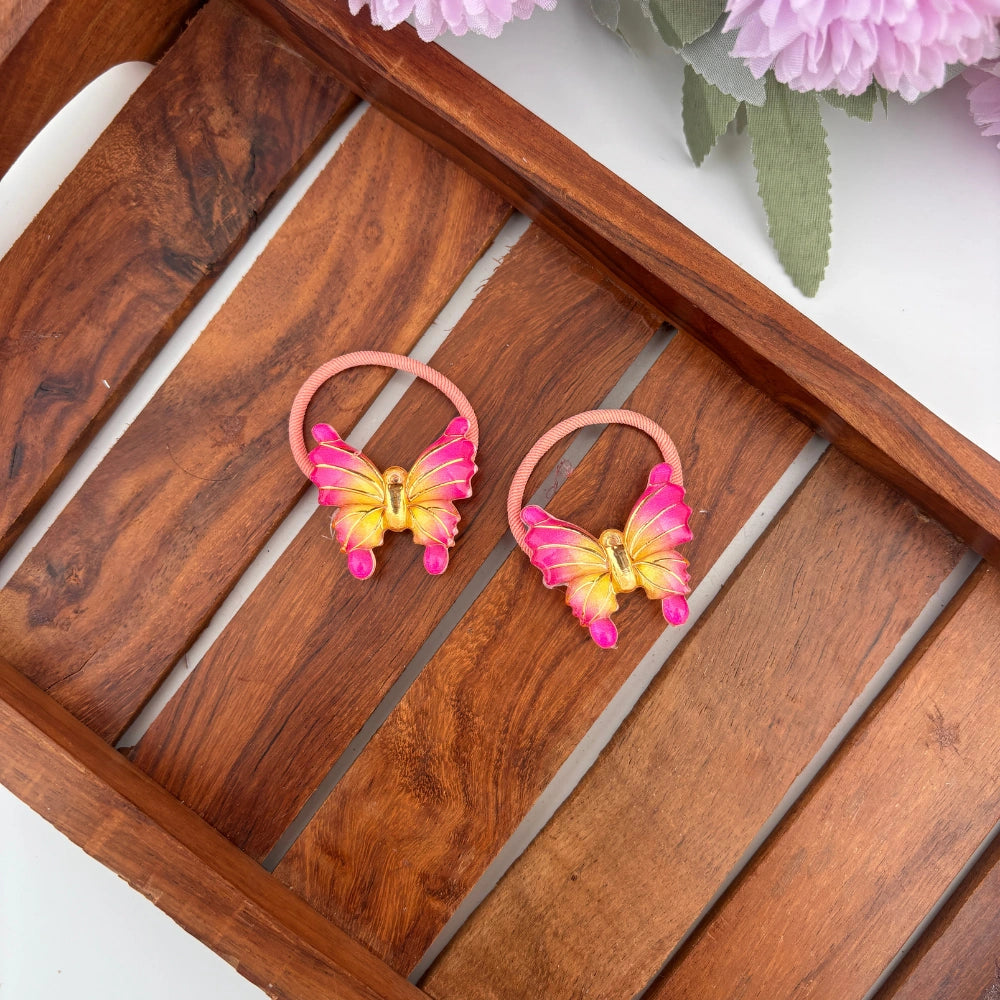 Beaded Glow Butterfly Rubber Bands