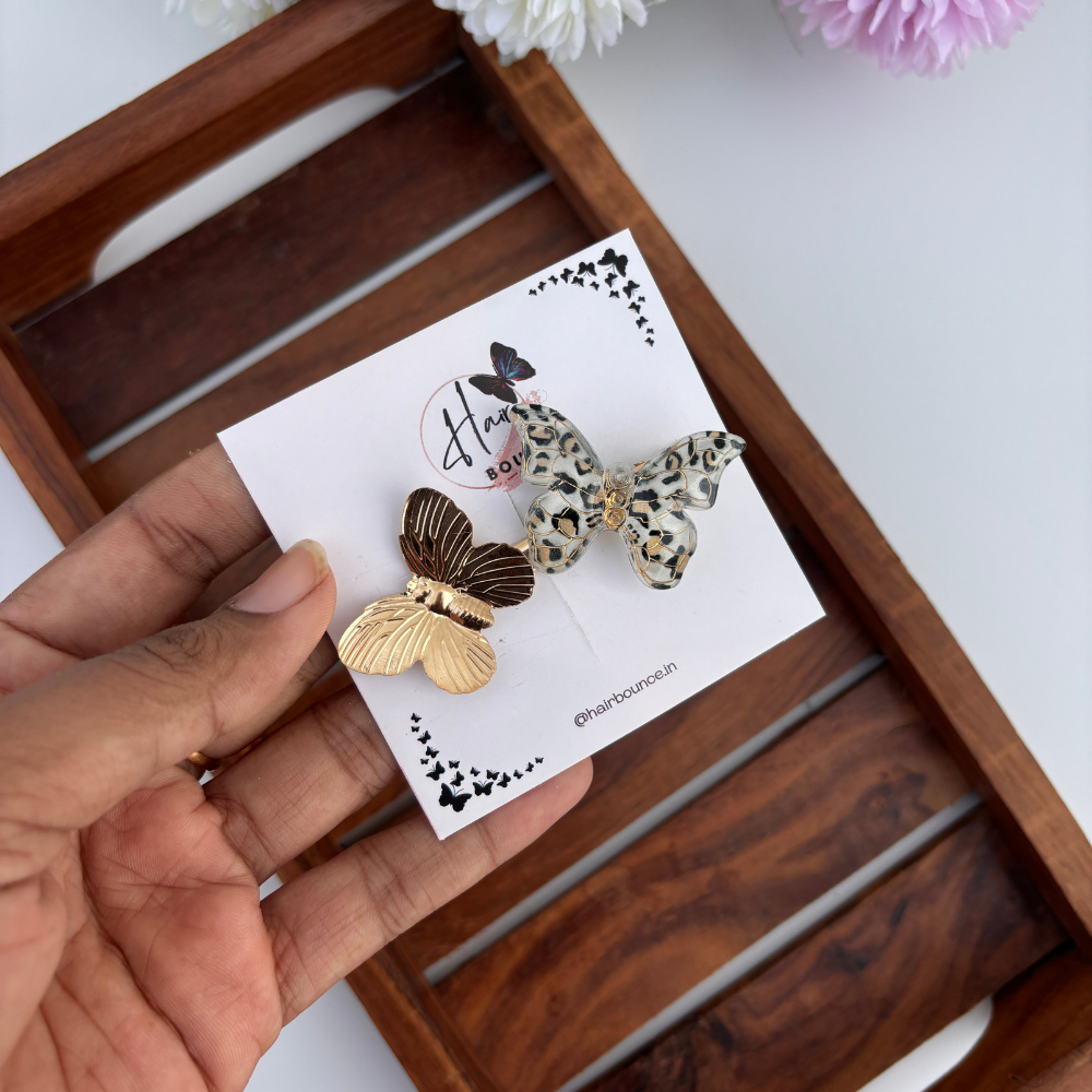 Twin Bloom Butterfly Clip