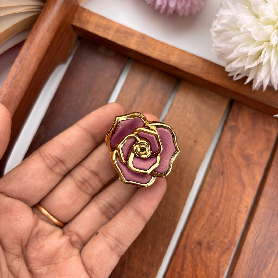 Royal Rose Enamel Hair Claw – Small