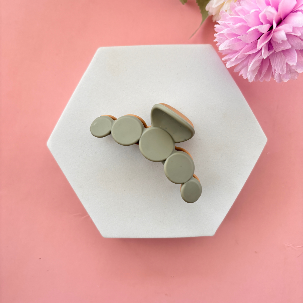 Dual Colour Dotted Hair Claw - Medium