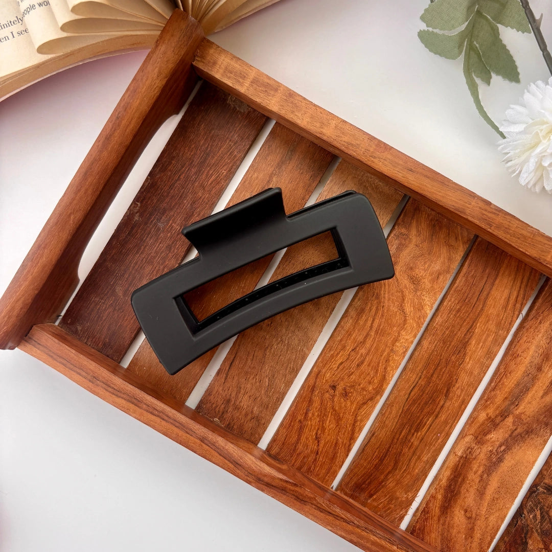Matte Rectangle Hair Claw - Large