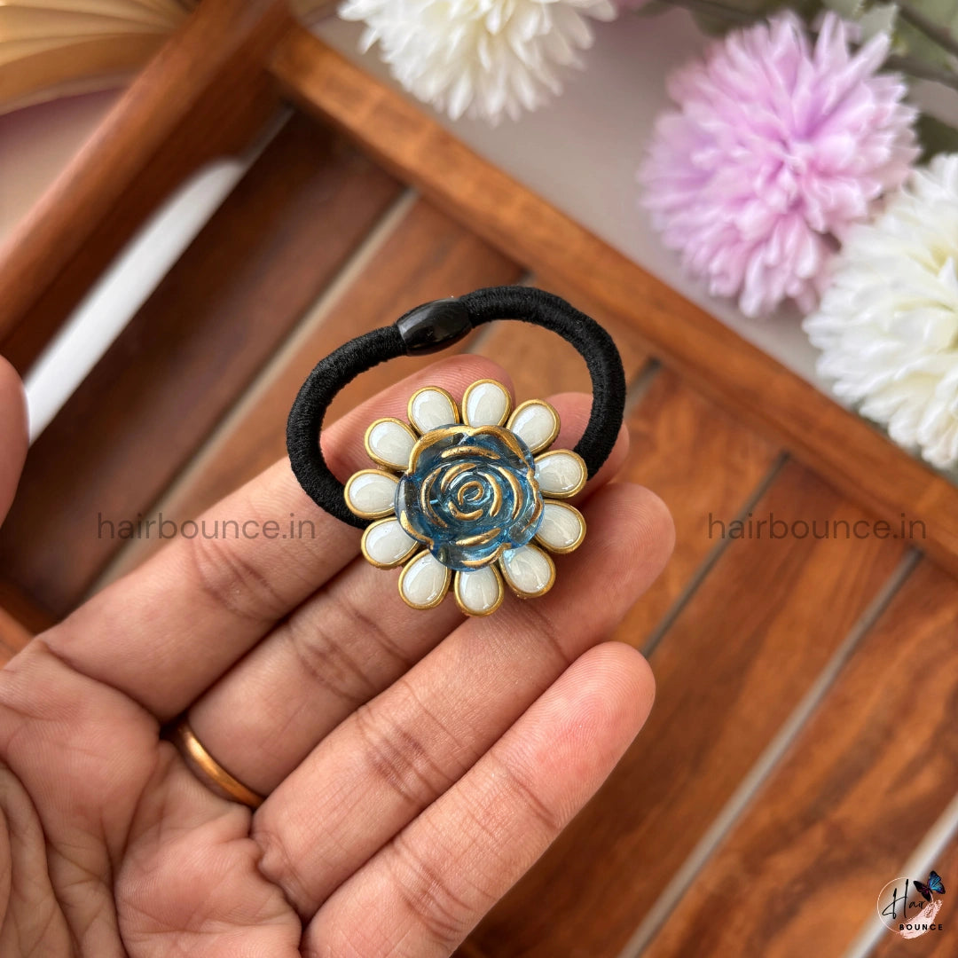 Vintage Daisy Rose Elastic Hair Tie