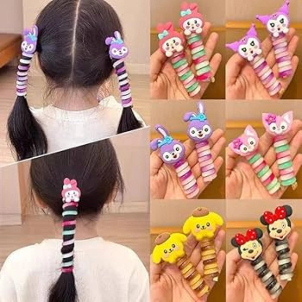 Pastel Butterfly Spiral Hair Tie