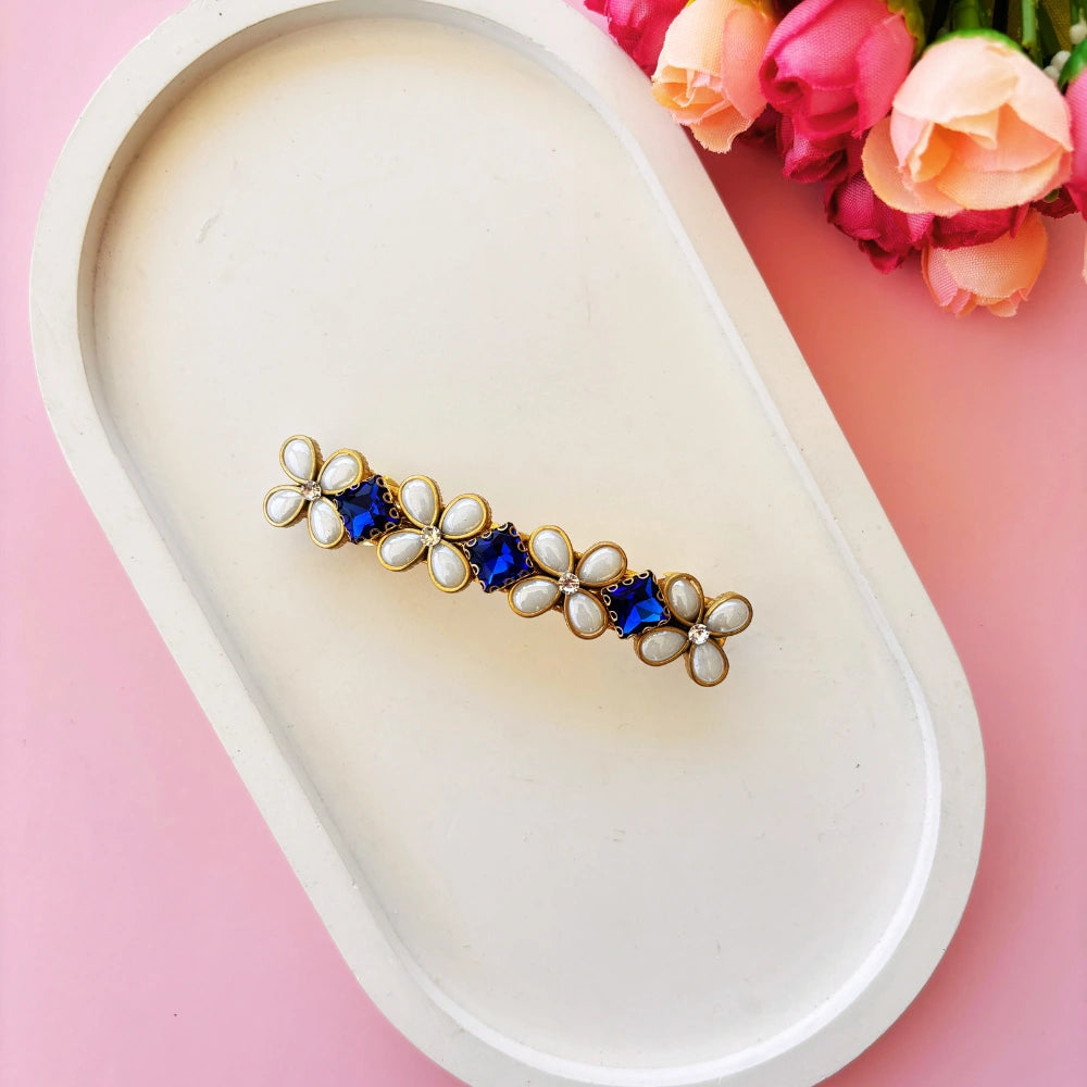 Floral Square Glow - Dark Blue