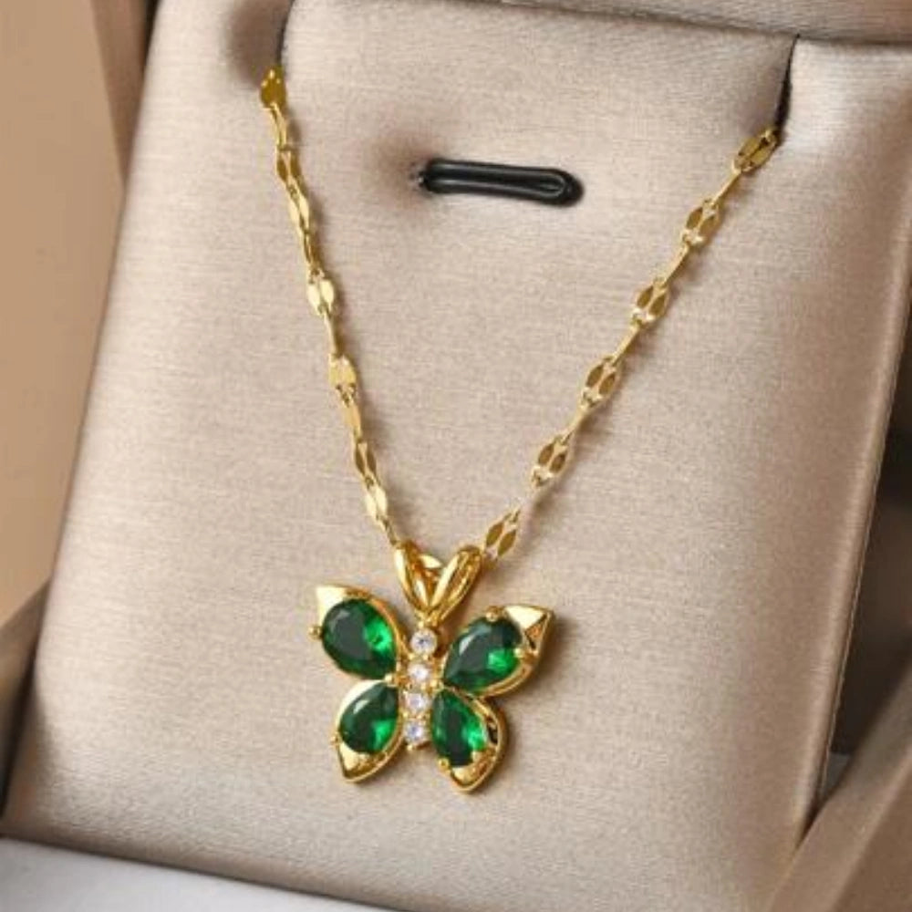 Green Butterfly Pendant