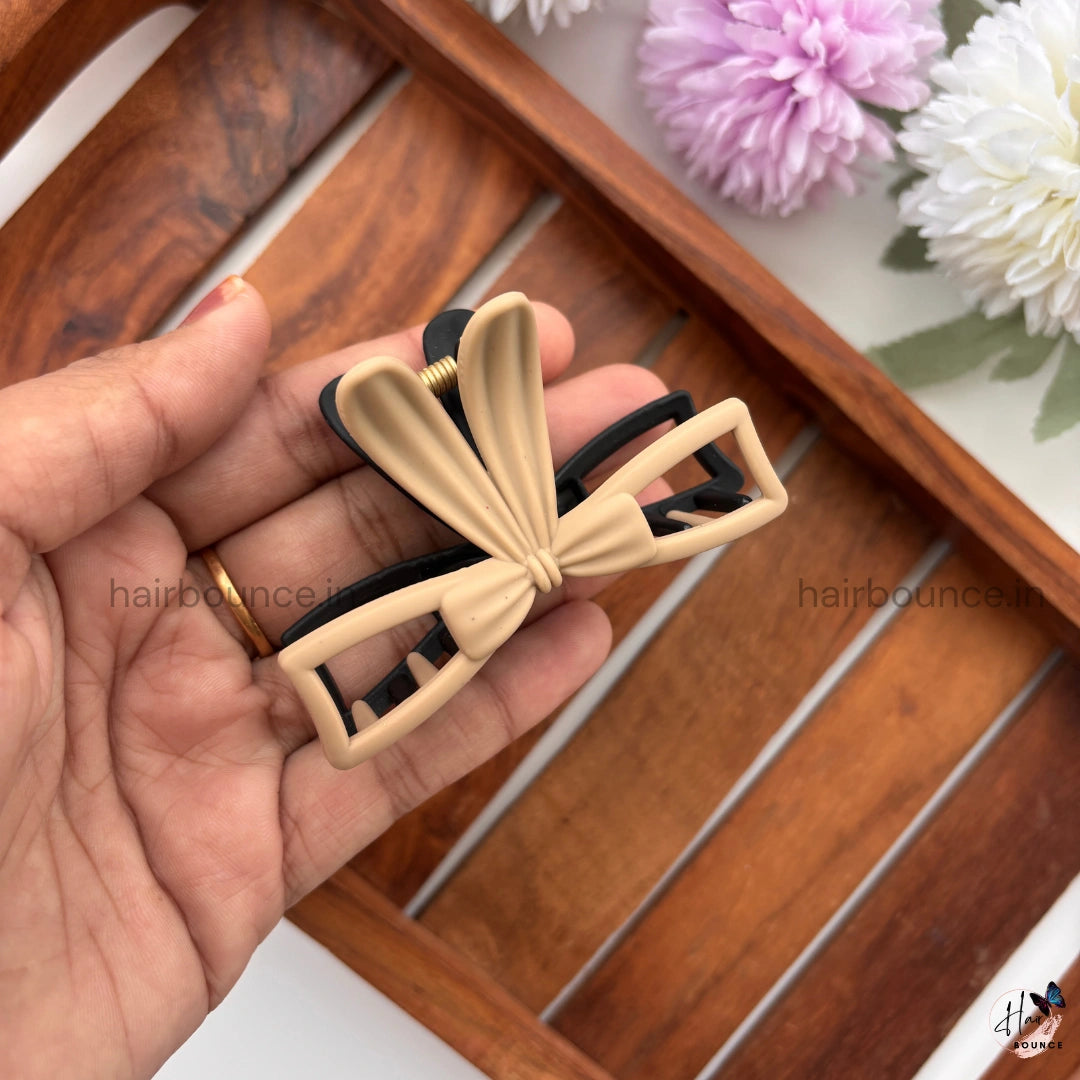 Dual-Colour Bow Knot Hair Claw – Medium