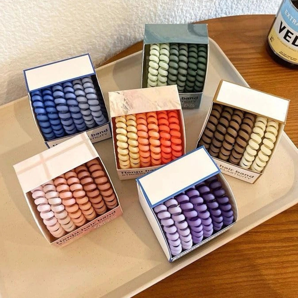 Spiral Hair Ties - Pack of 6