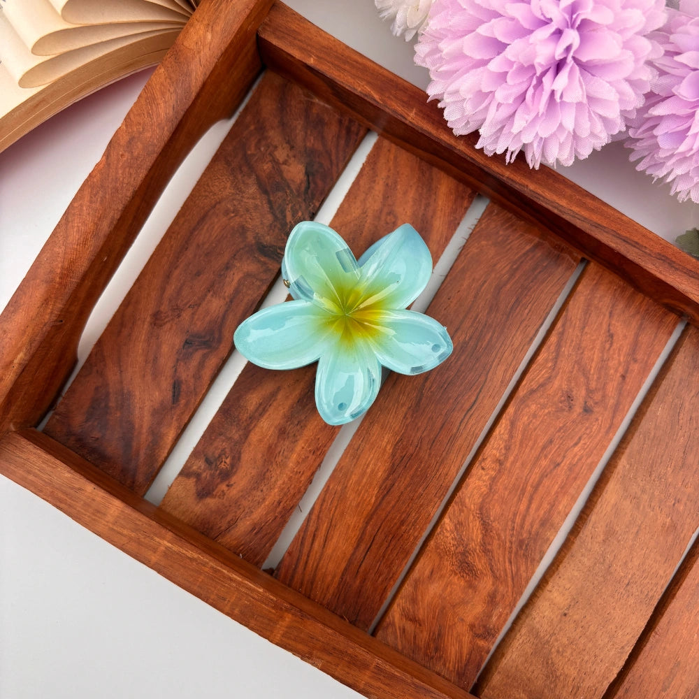 Colourful Glossy Lilly Hair Claw - Medium