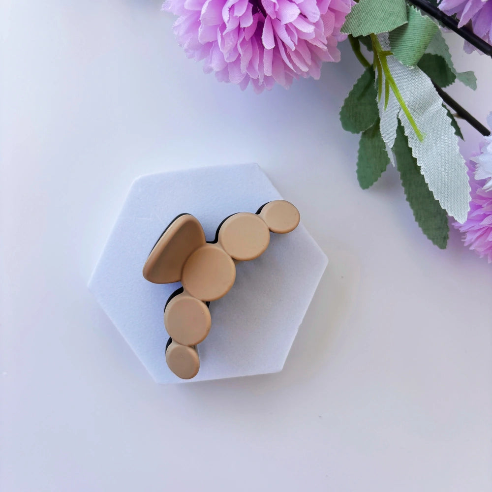 Dual Colour Dotted Hair Claw - Medium