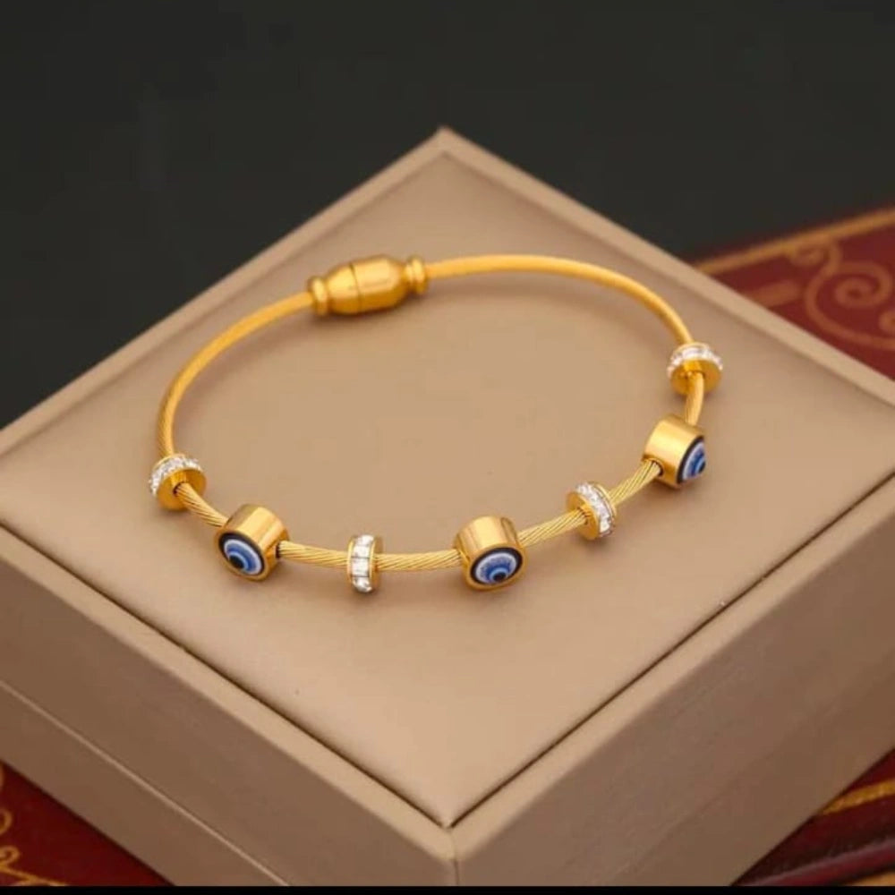 Golden Aura Evil Eye Bracelet