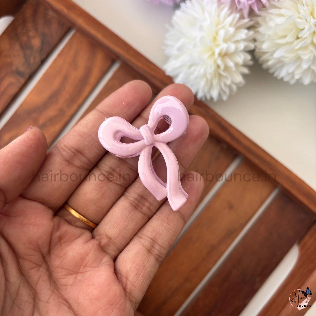 Glossy Bow Hair Claw – Small